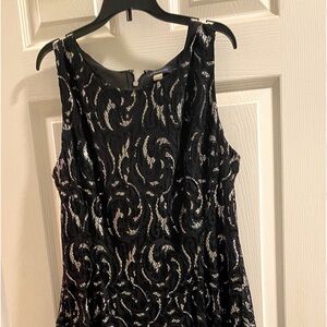 Tommy Hilfinger black and silver cocktail dress